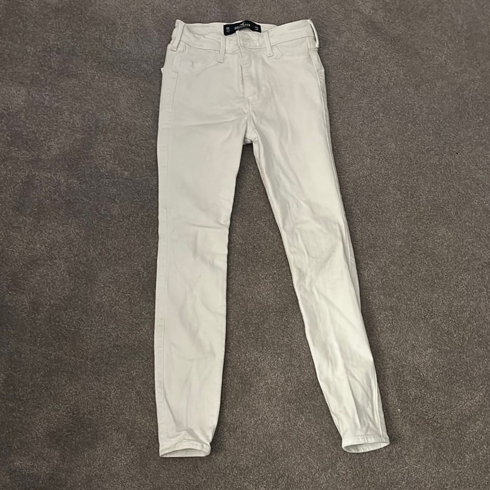 Hollister white high rise jean leggings size 0 slim